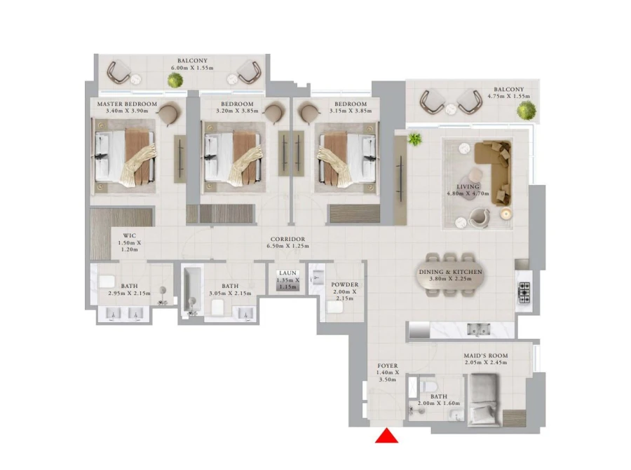 3 BR — 3 BEDROOM