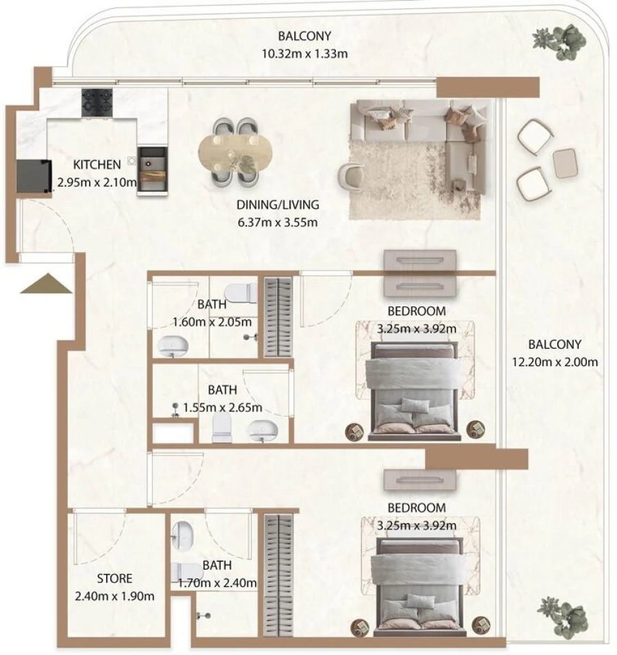 2 BR — 2 Bedroom