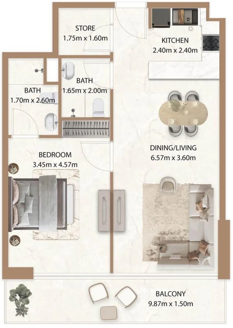 1 BR — 1 Bedroom