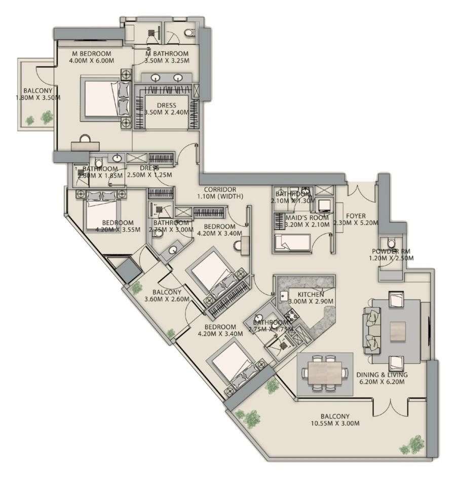 4 BR — 4 Bedroom Type 01