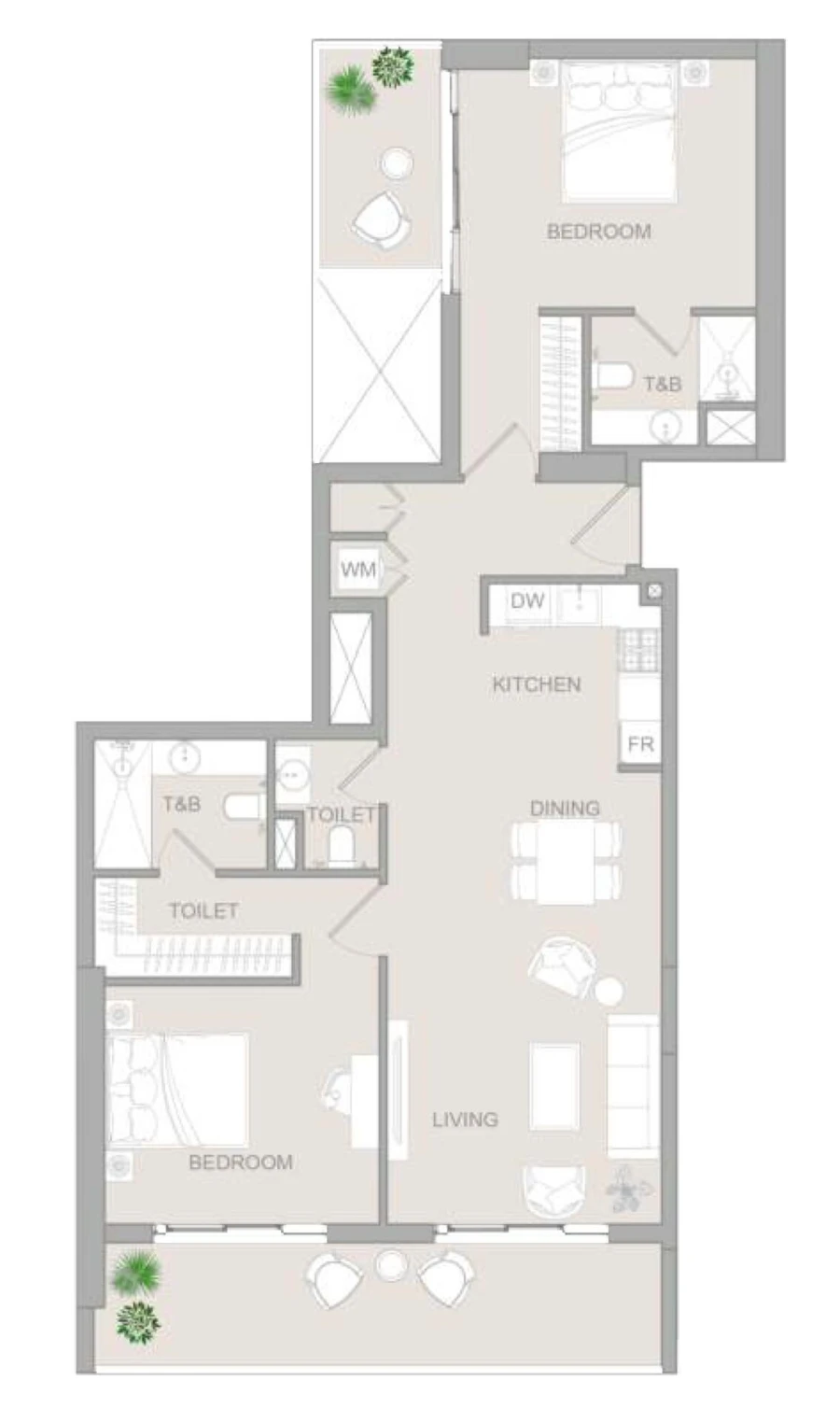 2 BR — 2 Bedroom Type A
