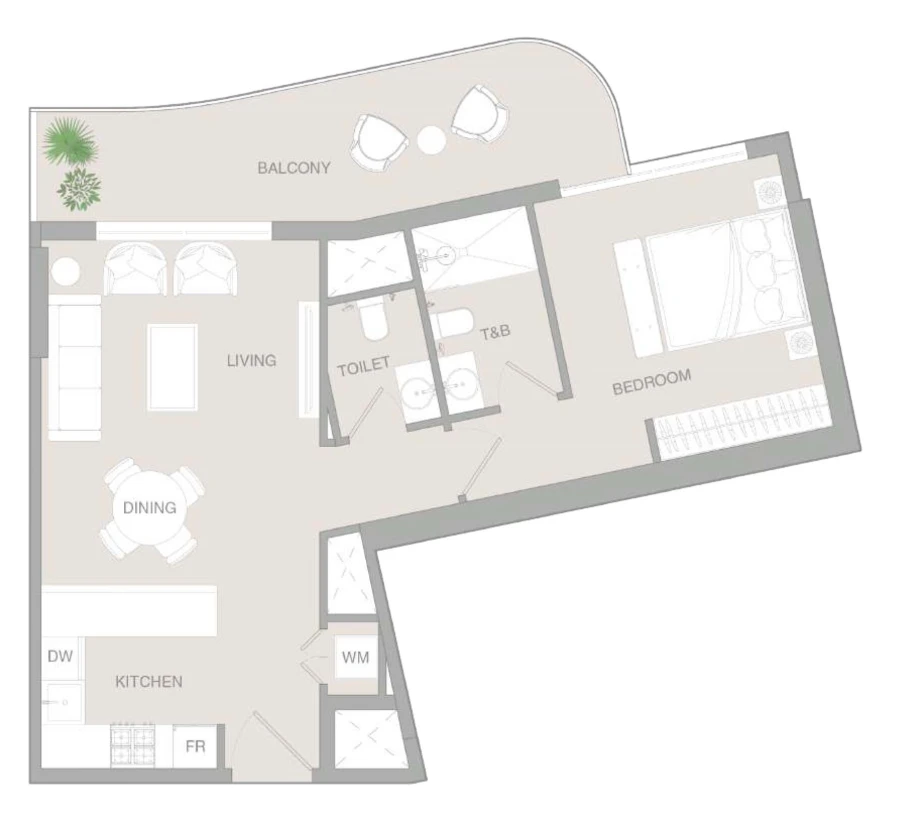 1 BR — 1 Bedroom Type A