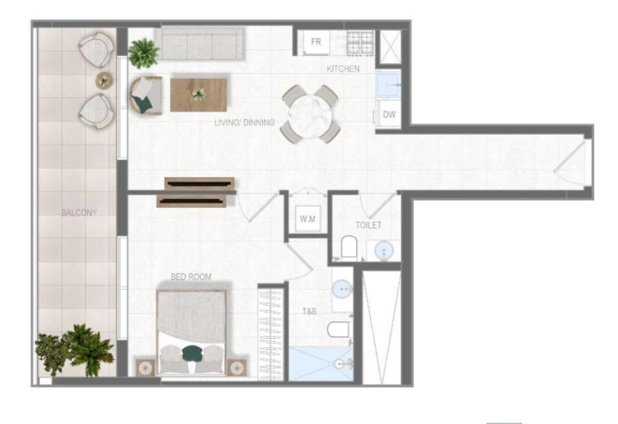 1 BR — 1 Bedroom Type A