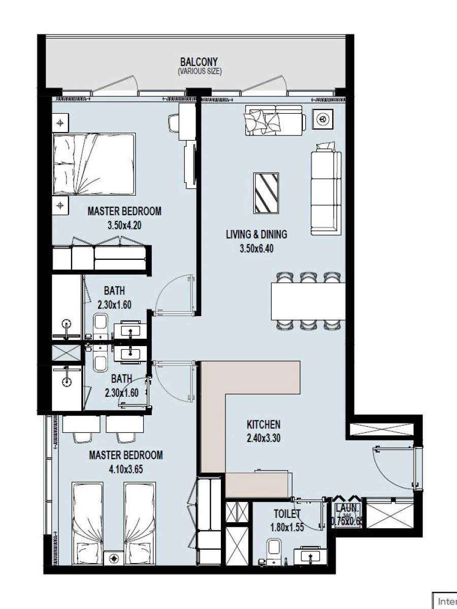 2 BR — 2 Bedroom Type A