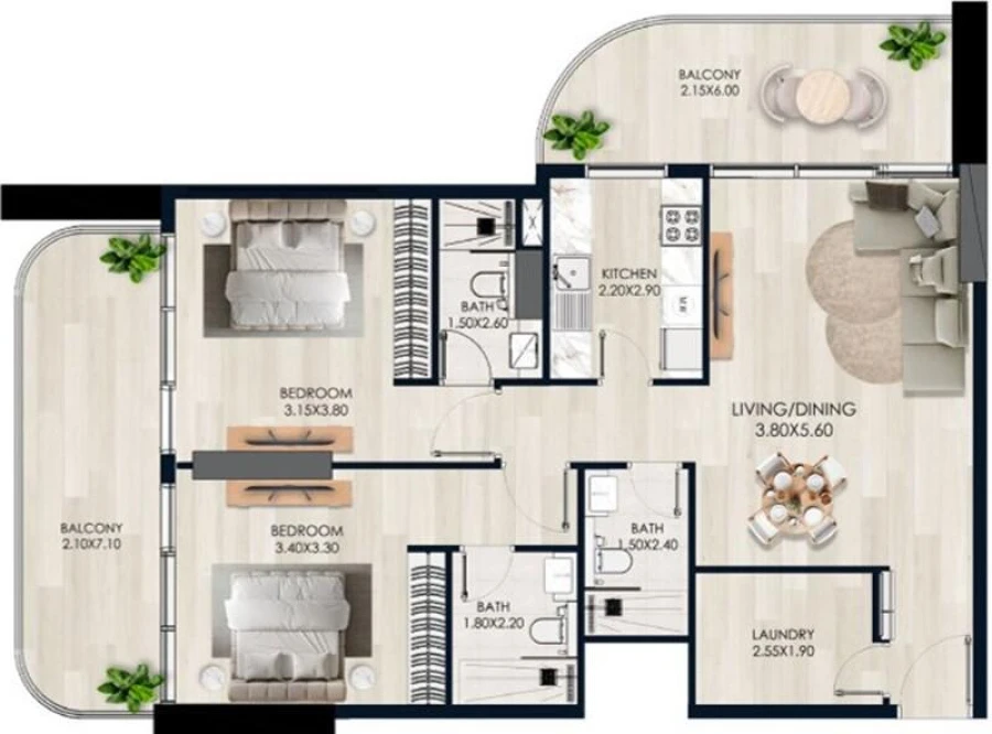 2 BR — 2 Bedroom