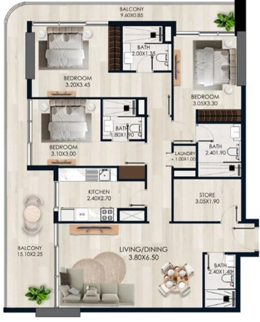 3 BR — 3 Bedroom