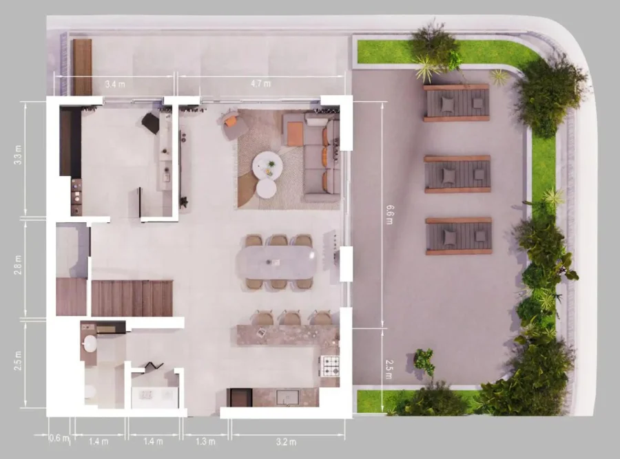 2 BR — 2 Bedroom Duplex + Study room
