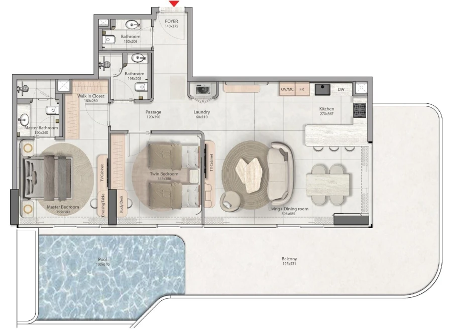 2 BR — 2 Bedroom Type T1A