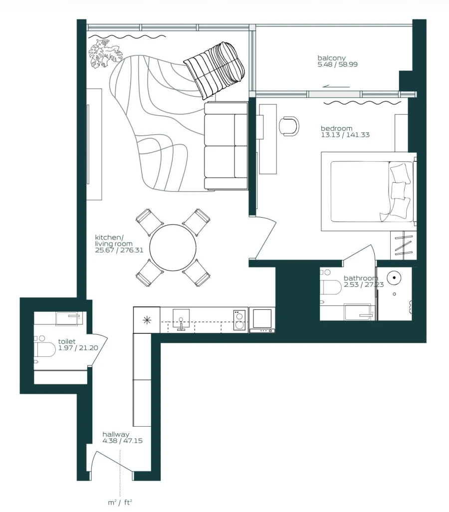 1 BR — 1 Bedroom