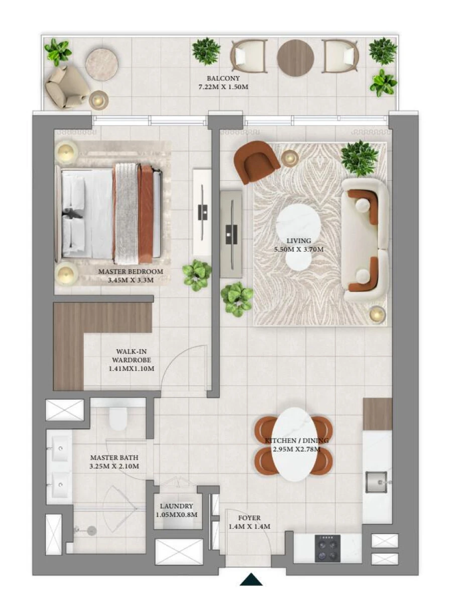 1 BR — 1 Bedroom Type A