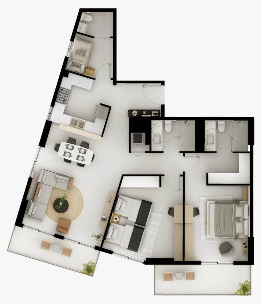 2 BR — 2 Bedroom Type A