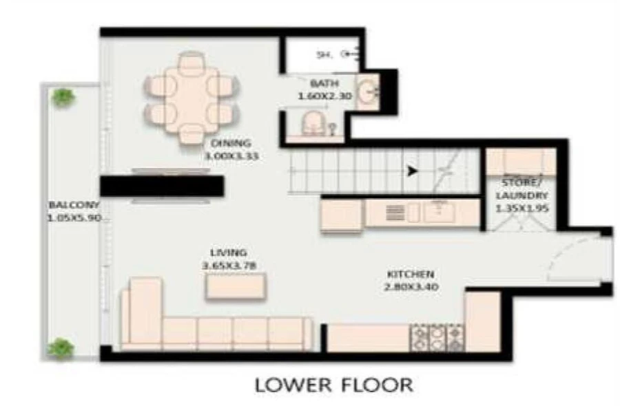 2 BR — 2 Bedroom Duplex