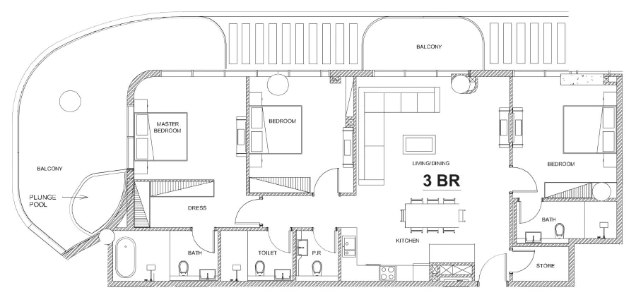 3 BR — 3 Bedroom