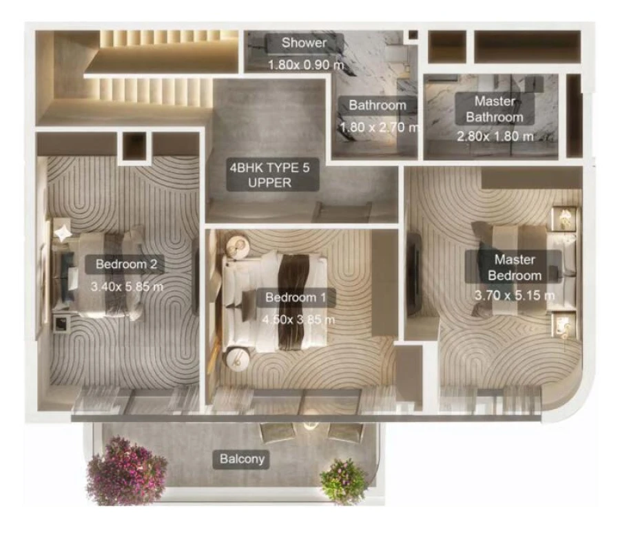 4 BR — 4 Bedroom Duplex