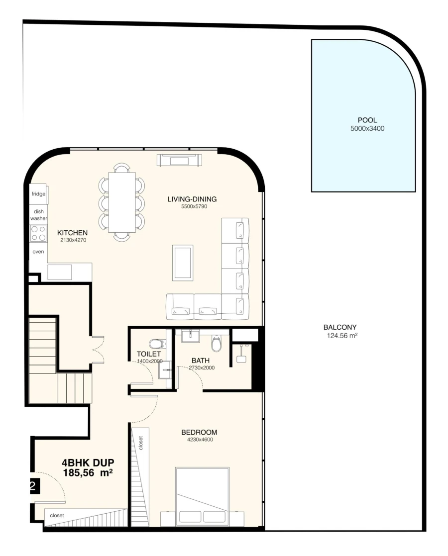 4 BR — 4 BHK Duplex