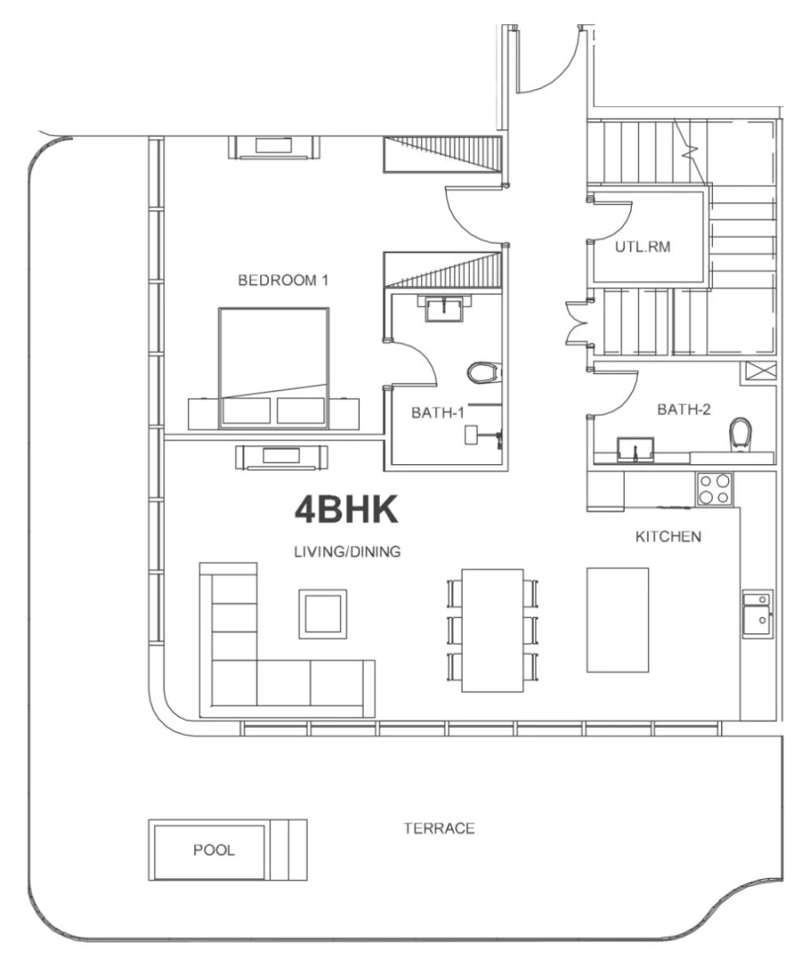 4 BR — 4 Bedroom Duplex