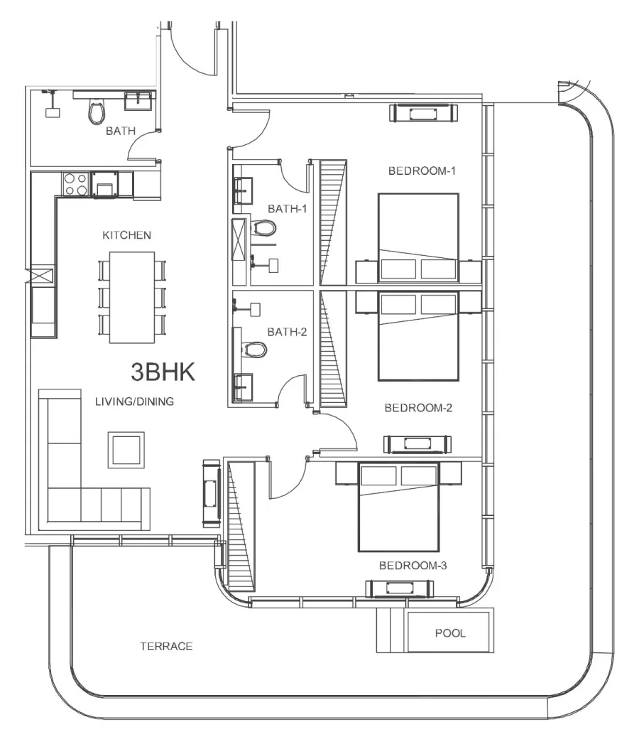 3 BR — 3 Bedroom