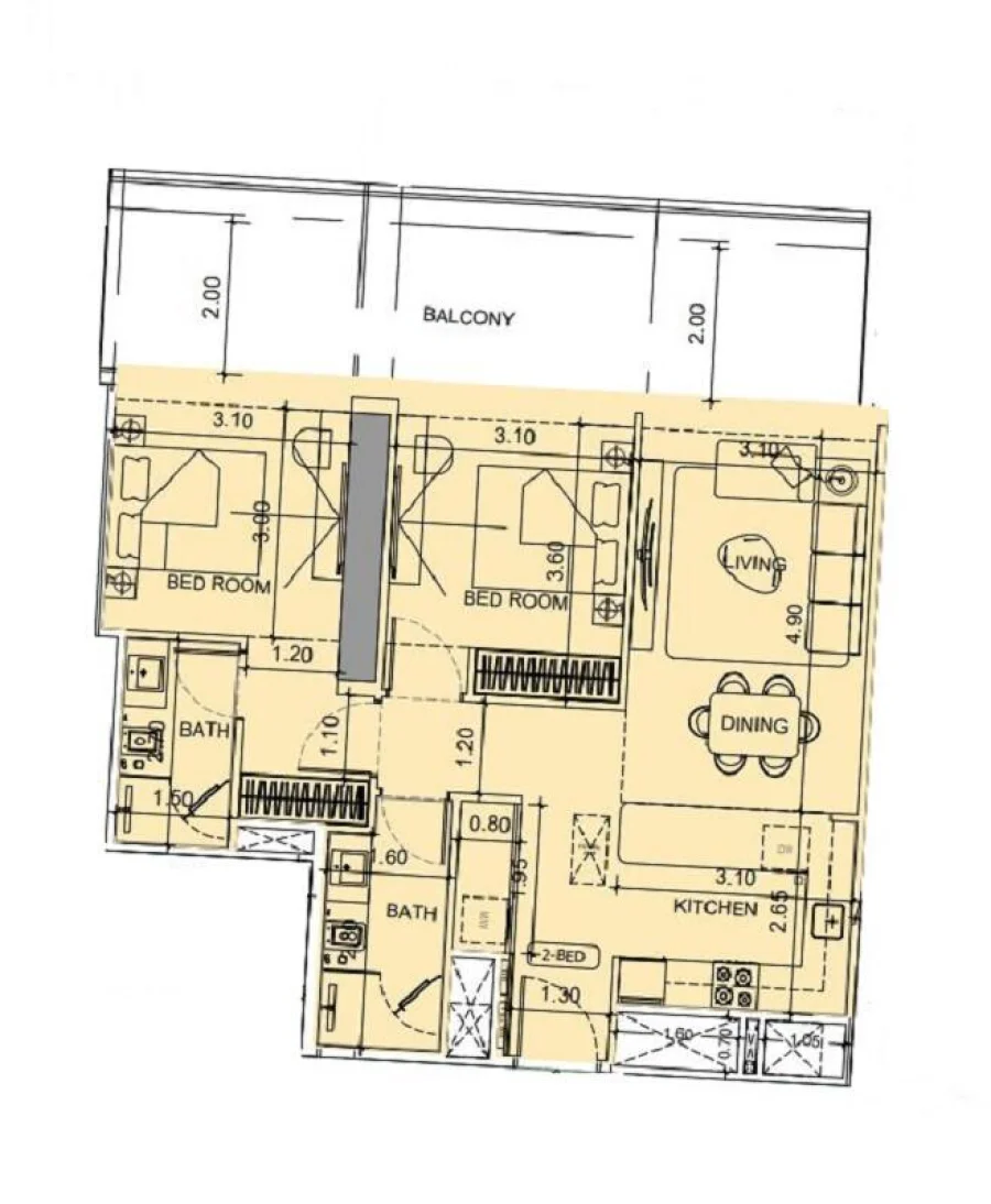 2 BR — 2 Bedroom B