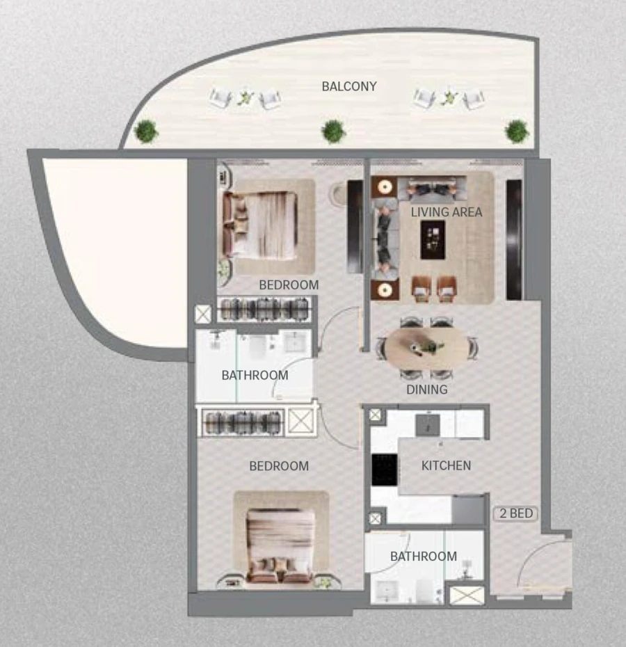 2 BR — 2 Bedroom Type 1