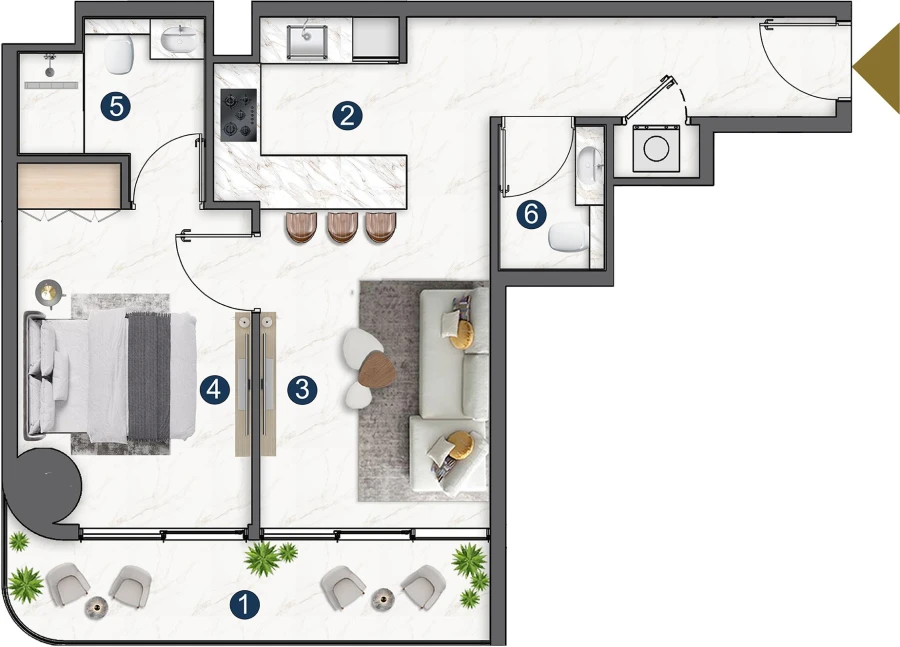 1 BR — 1 Bedroom