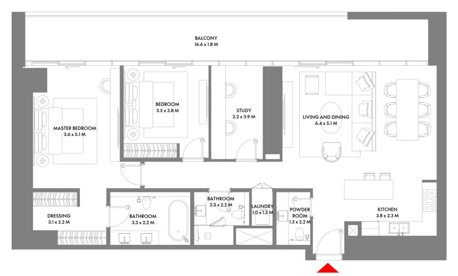 2 BR — 2 Bedroom Type B