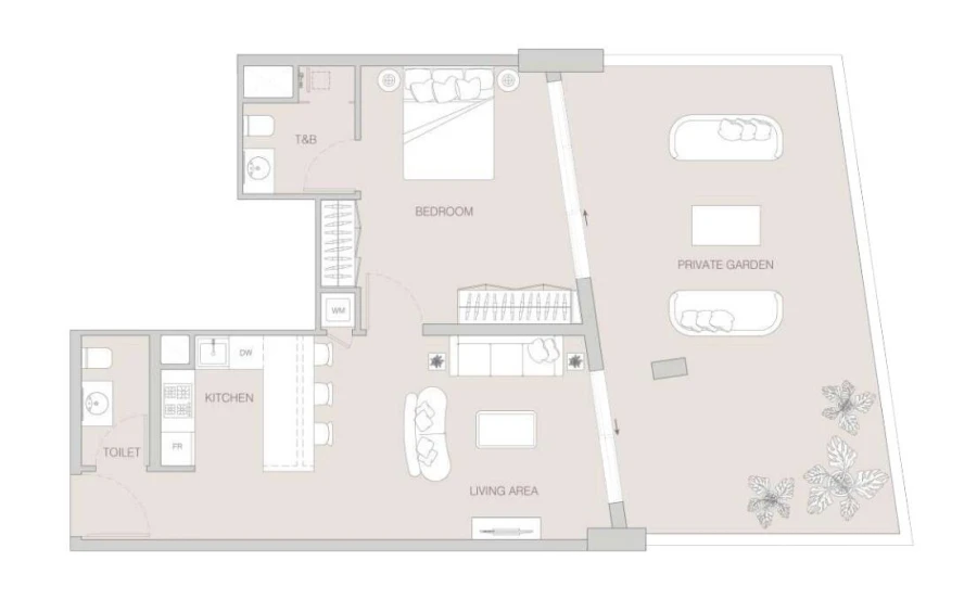 1 BR — 1 BR TYPE B