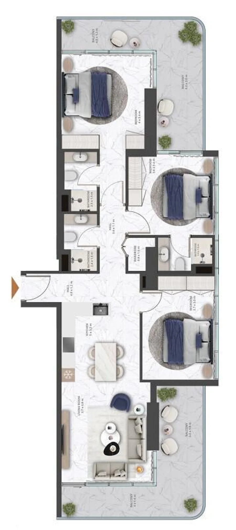 3 BR — 3 Bedroom