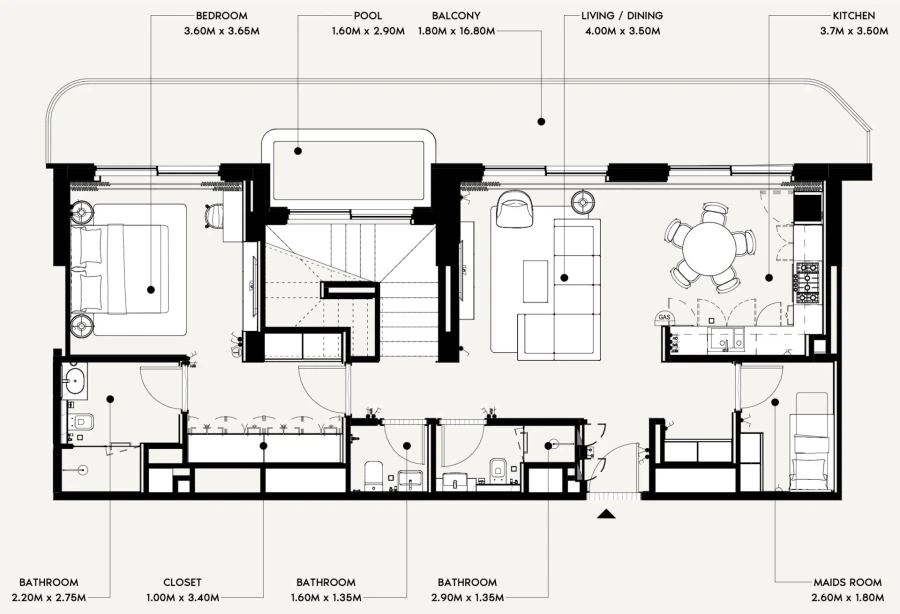 3 BR — Penthouse Type-01A