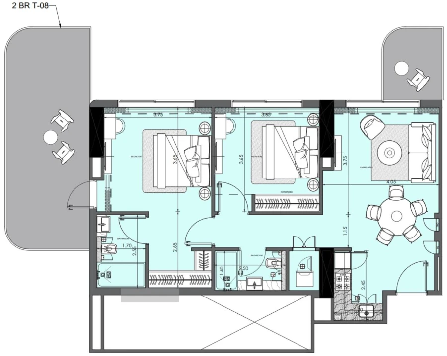 2 BR — 2 BR Type 08