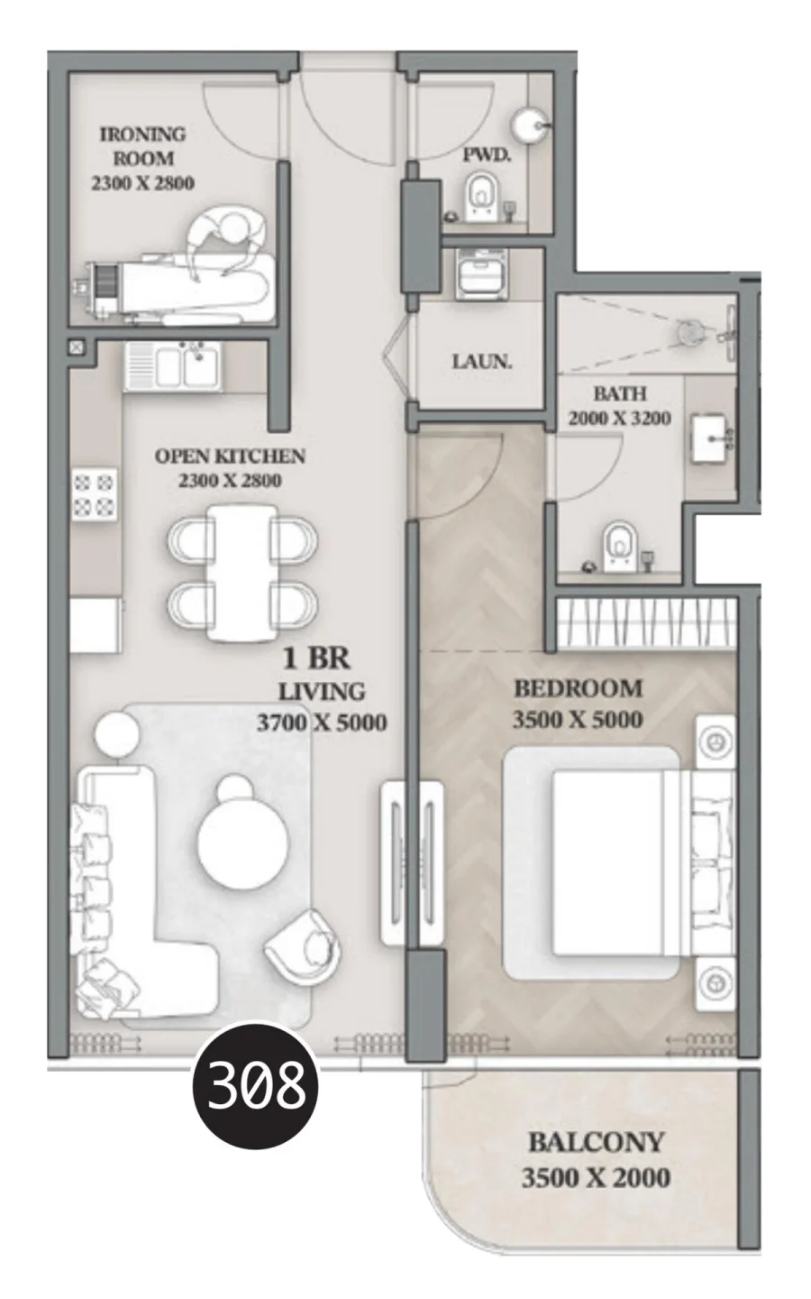 1 BR — 1 Bedroom