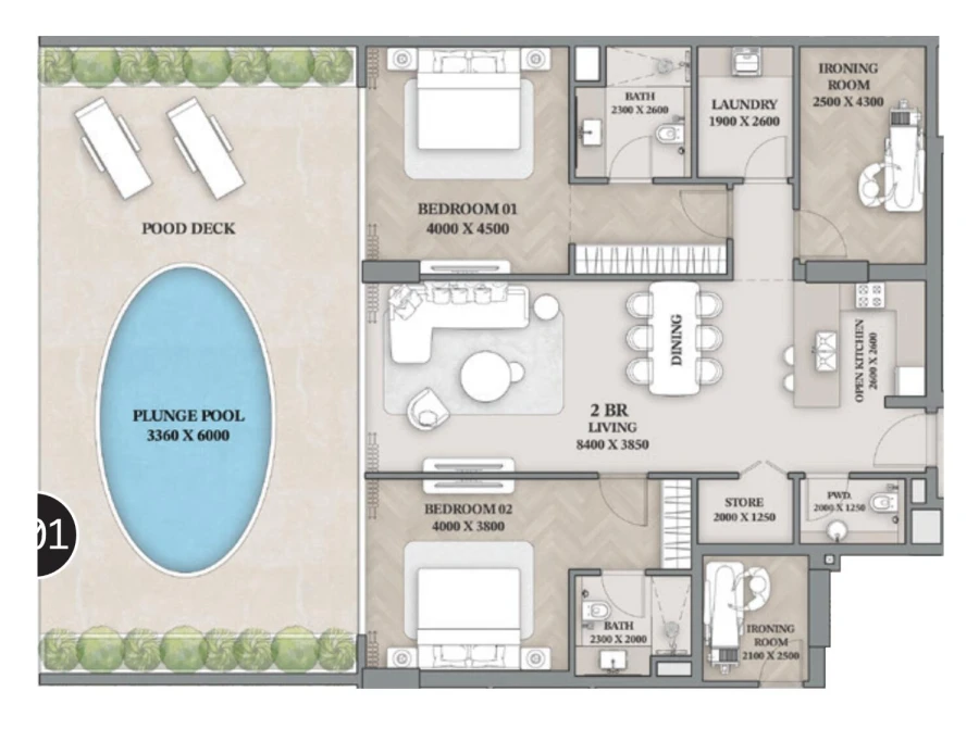 2 BR — 2 Bedroom