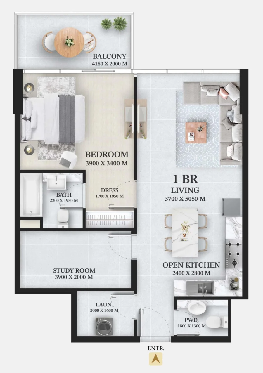 1 BR — 1 Bedroom Apartment