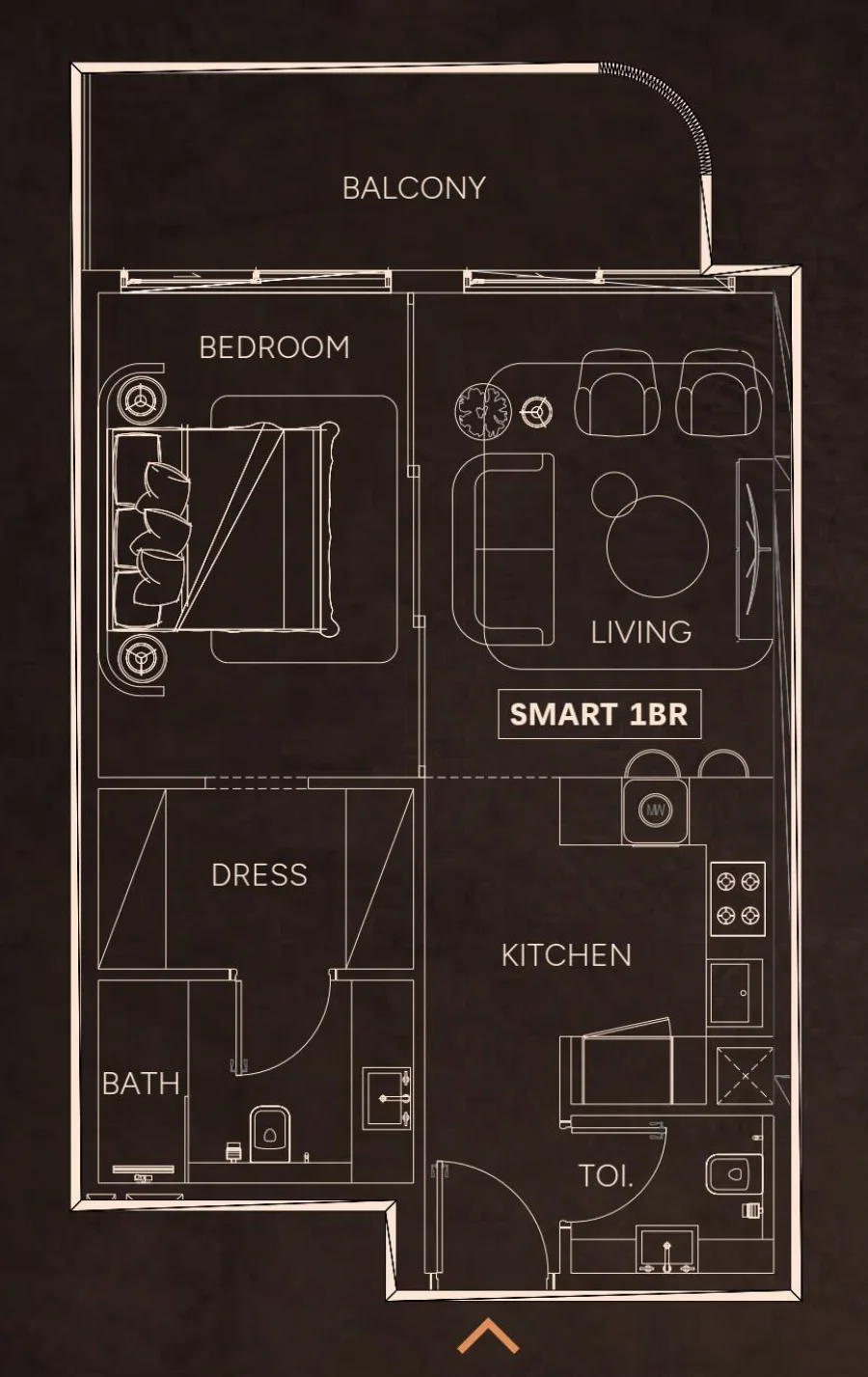 1 BR — Smart 1 Bedroom Layout
