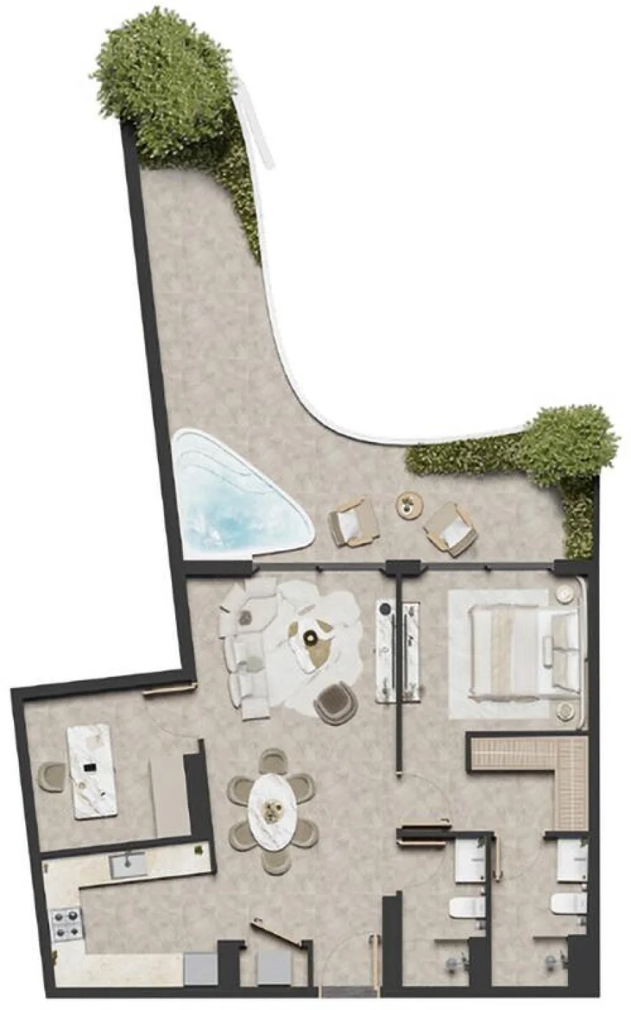 1 BR — 1 Bedroom Type 06B