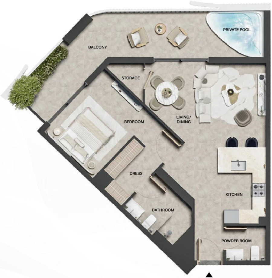 1 BR — 1 Bedroom Type 02