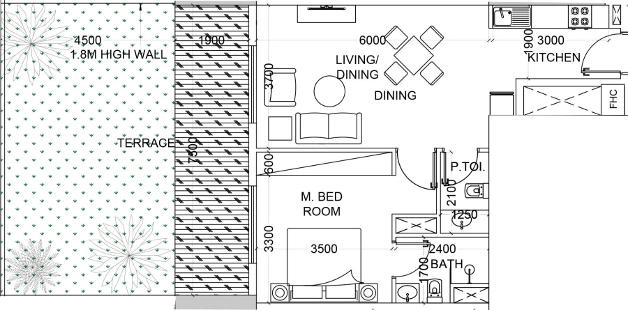 1 BR — 1 Bedroom Type 4