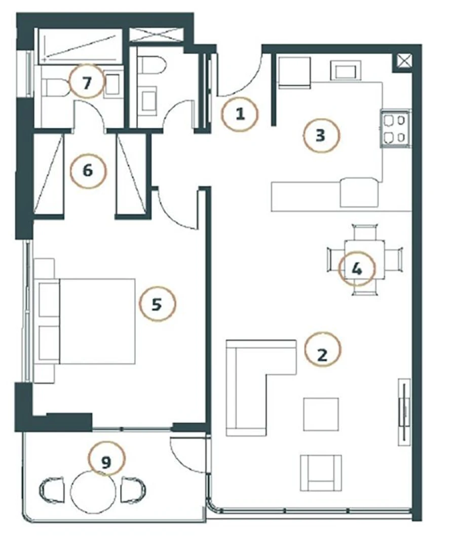 1 BR — 1 Bedroom Type A