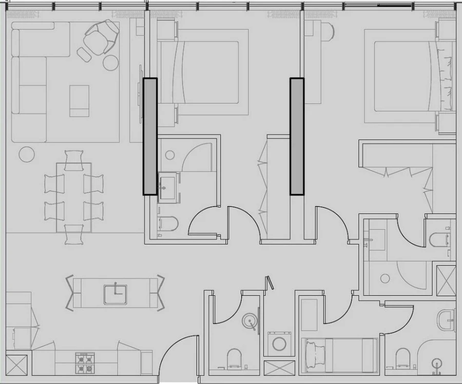 2 BR — 2 Bedroom podium 3