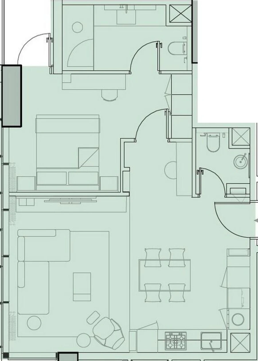 1 BR — 1 Bedroom 8