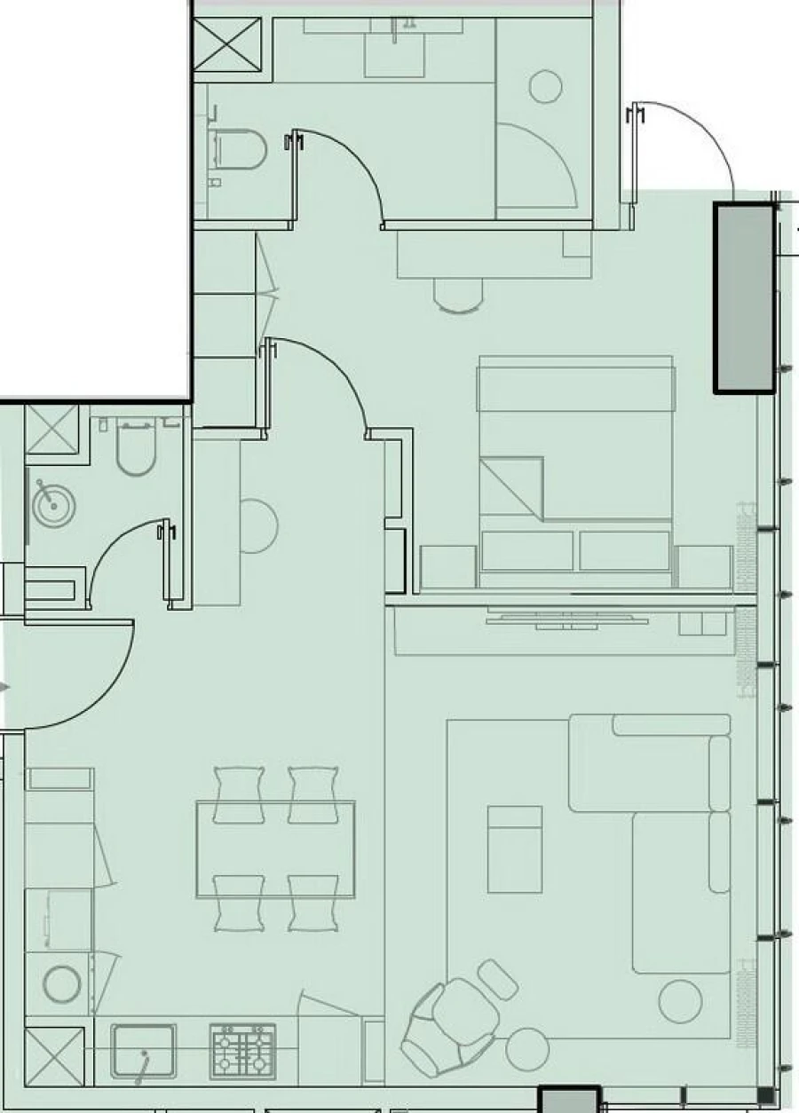 1 BR — 1 Bedroom 4
