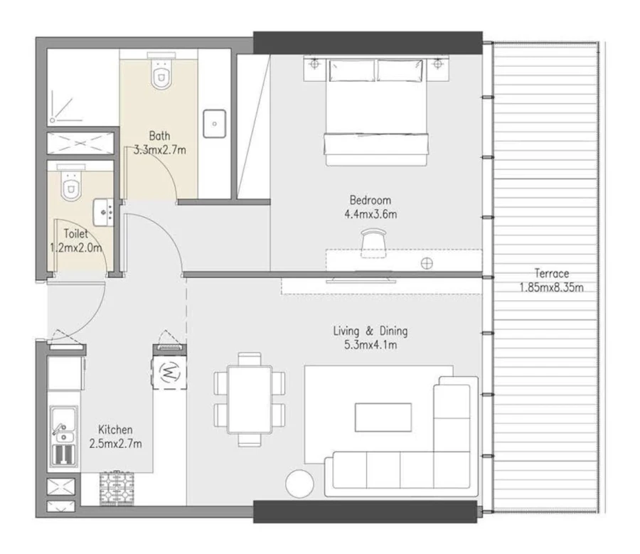 1 BR — 1 Bedroom Type 04A