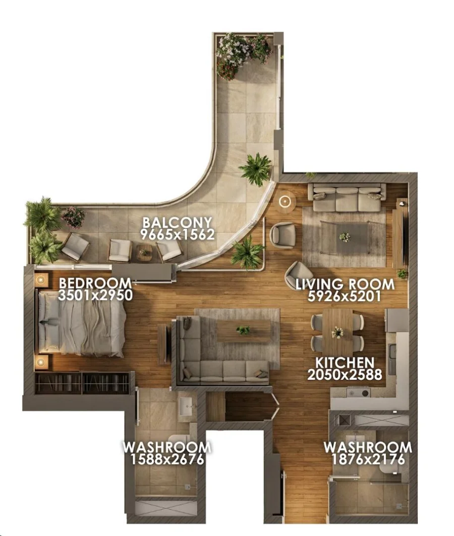 1 BR — 1 Bedroom