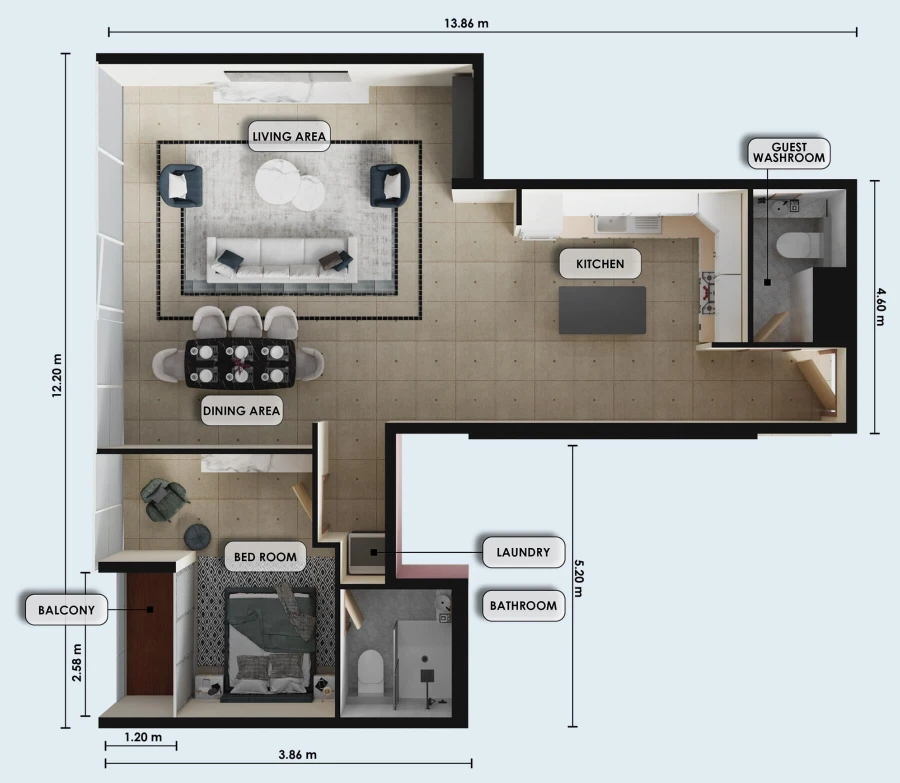 1 BR — 1 Bedroom