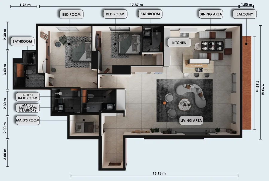 2 BR — 2 Bedrooms