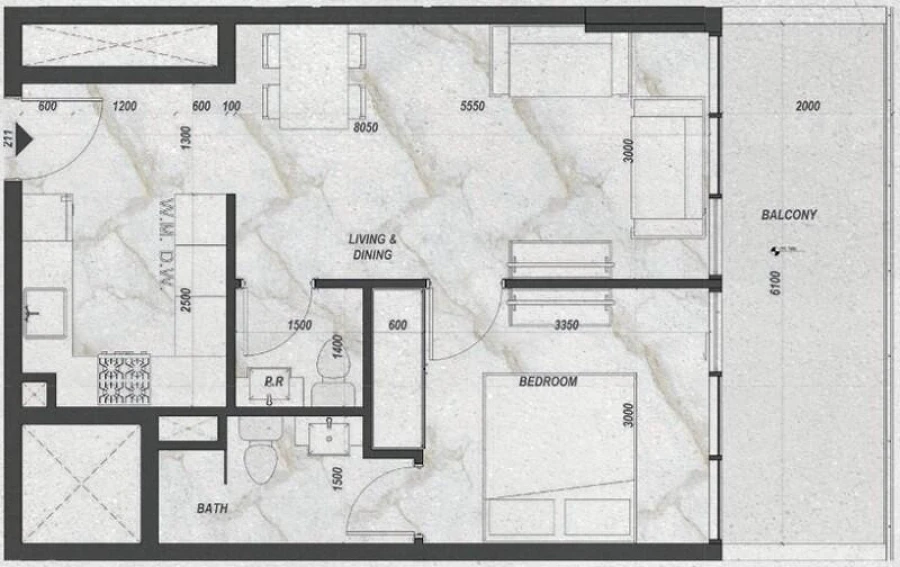 1 BR — 1 Bedroom Type 02