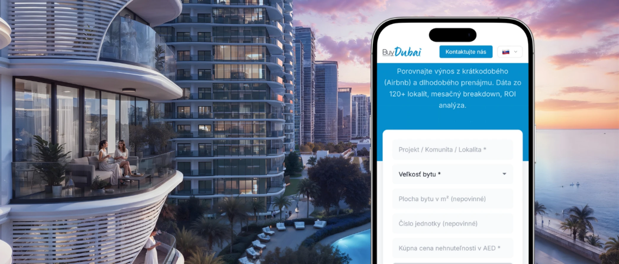 Koľko dnes stojí váš byt v Dubaji? Vyskúšajte našu online kalkulačku.